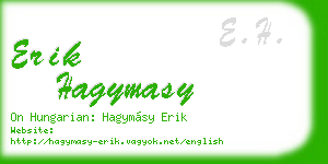erik hagymasy business card